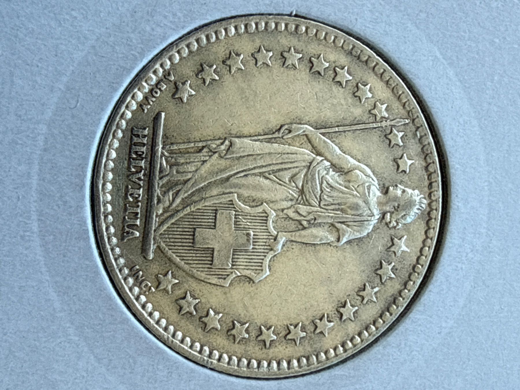 Tutti le monete: Swiss 2 francs 1955 Silver Coin – Usato da Pully venduto da ta571 2