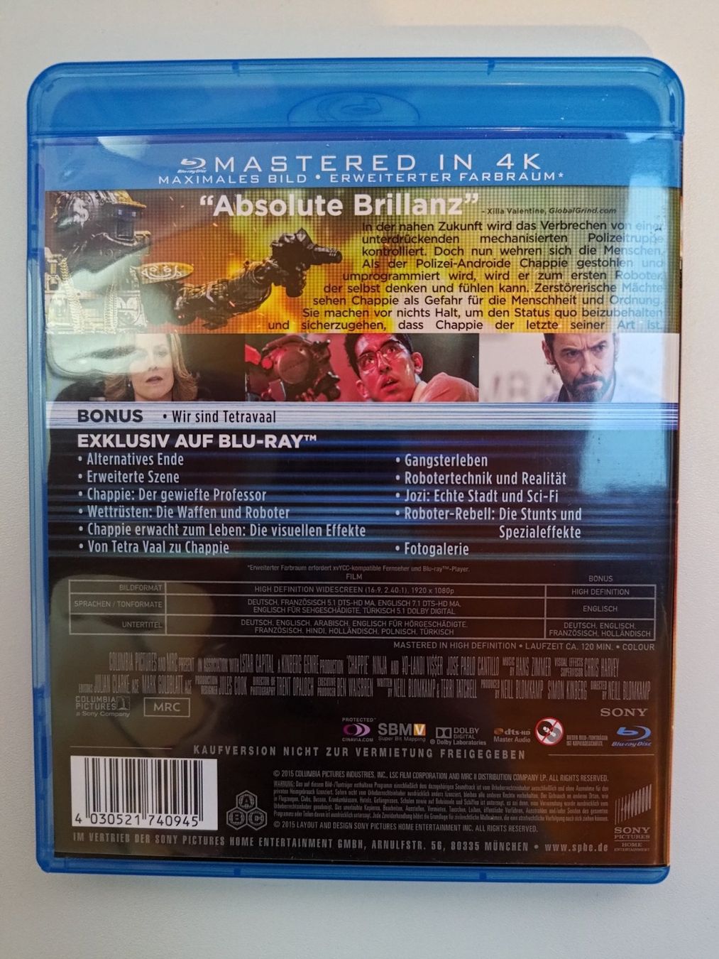 Tutti i DVDs: Chappie – Usato da Liestal venduto da Kratzilla 2