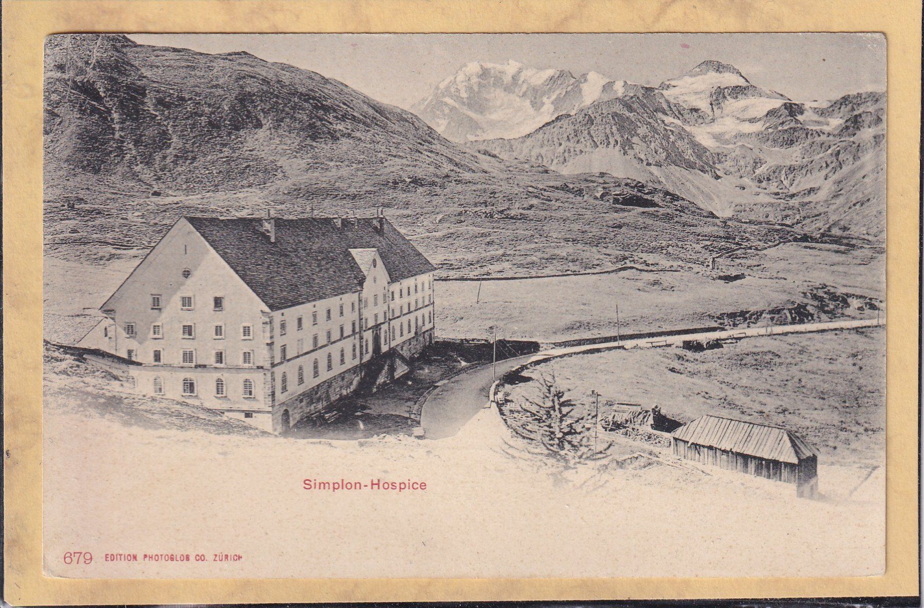 Ansichtskarten: Hospice - Simplon (VS) 1925 – Gebraucht aus Orvin von Pyaeschli