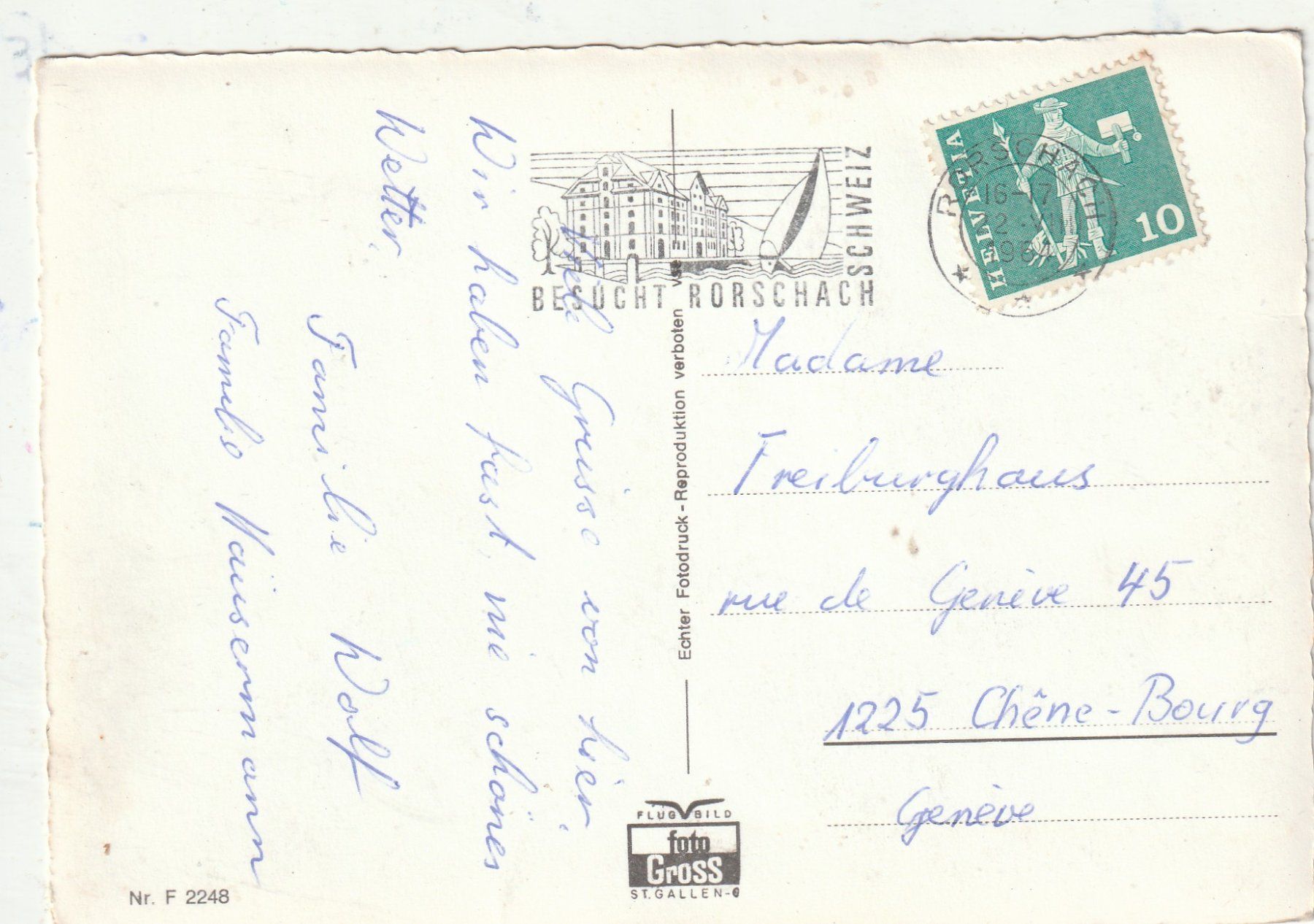 Cartoline postali: Rorschach alze Karte – Usato da Lumbrein venduto da made02 1