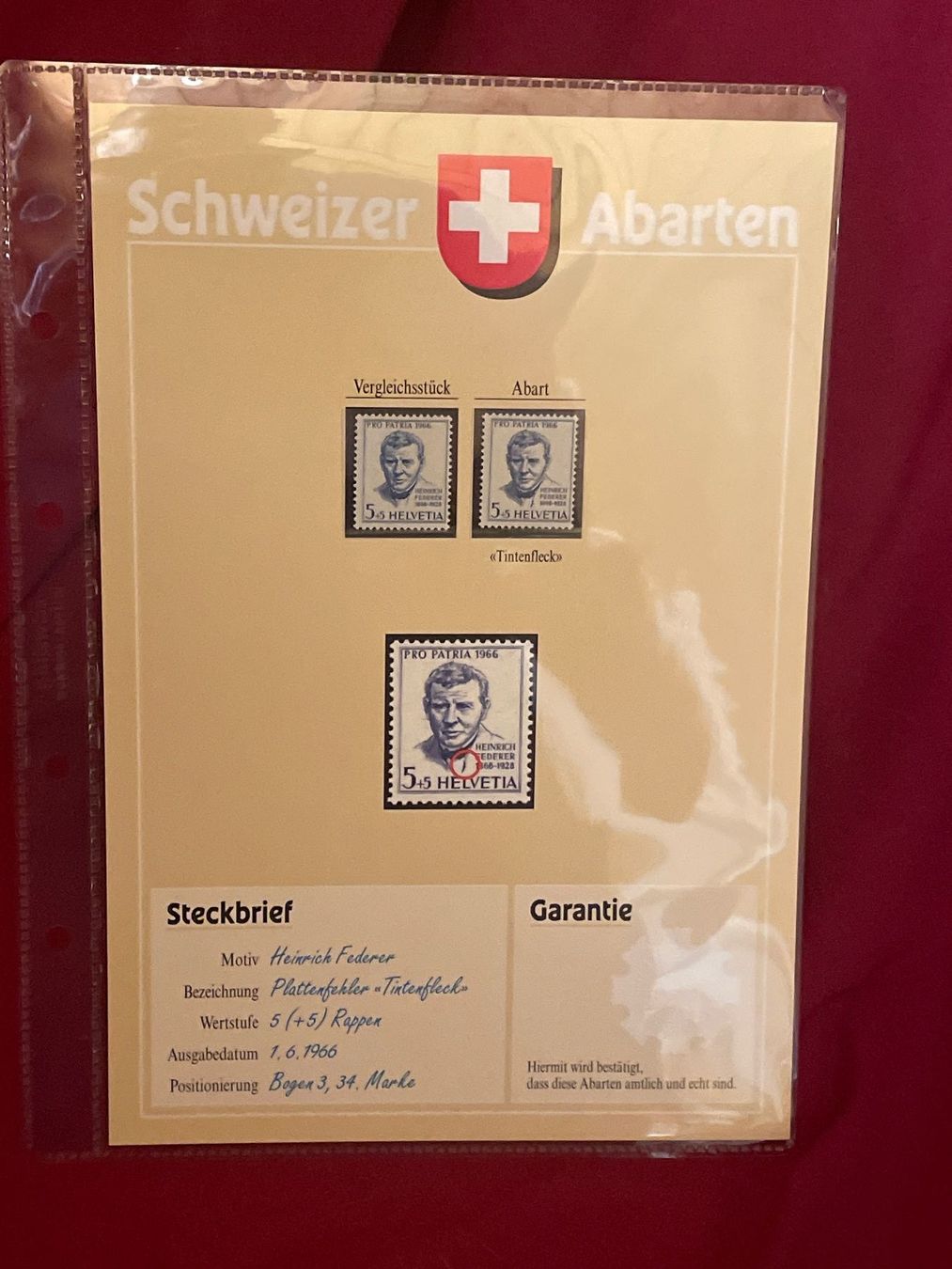 Tutti i francobolli: Schweizer Briefmarken Abarten Sammlung 36 Bätter – Usato da Schüpfen venduto da Schuepfen45 6