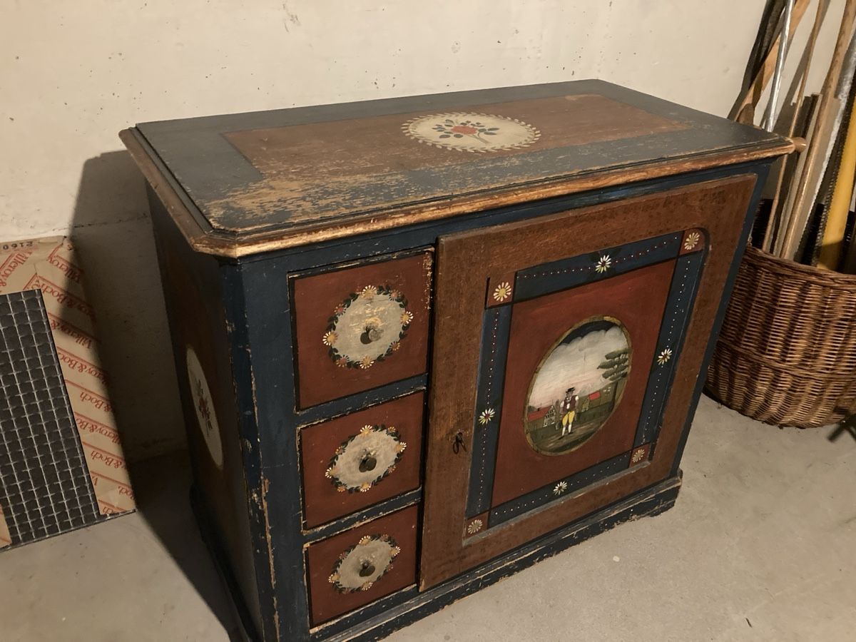 Cassettiere: Antike Schafreite, bemalt – Usato da Belp venduto da Doc_Matt_Rox 1