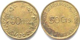 Zürich MARTHALEN 50 cts o.J. (ca.1920) E. TOGGENBURGER STUBE