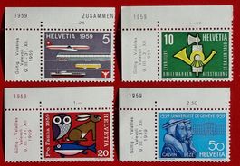 WERBE ECKRAND SATZ 343 -346 NABA ST GALLEN 1959** POSTFRISCH