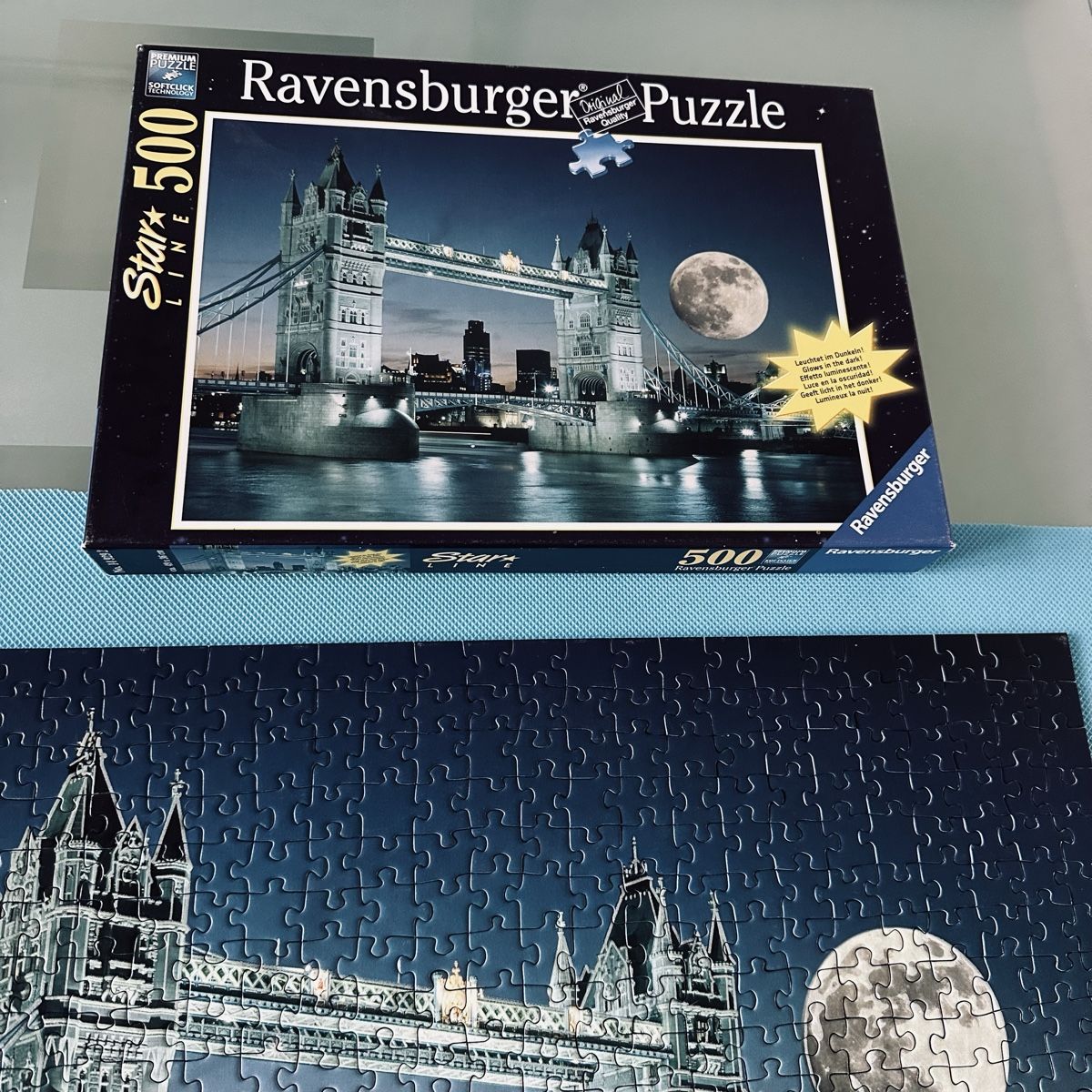Ravensburger Puzzle, 500 Teile, Tower Bridge bei Nacht! (Gebraucht) in ...