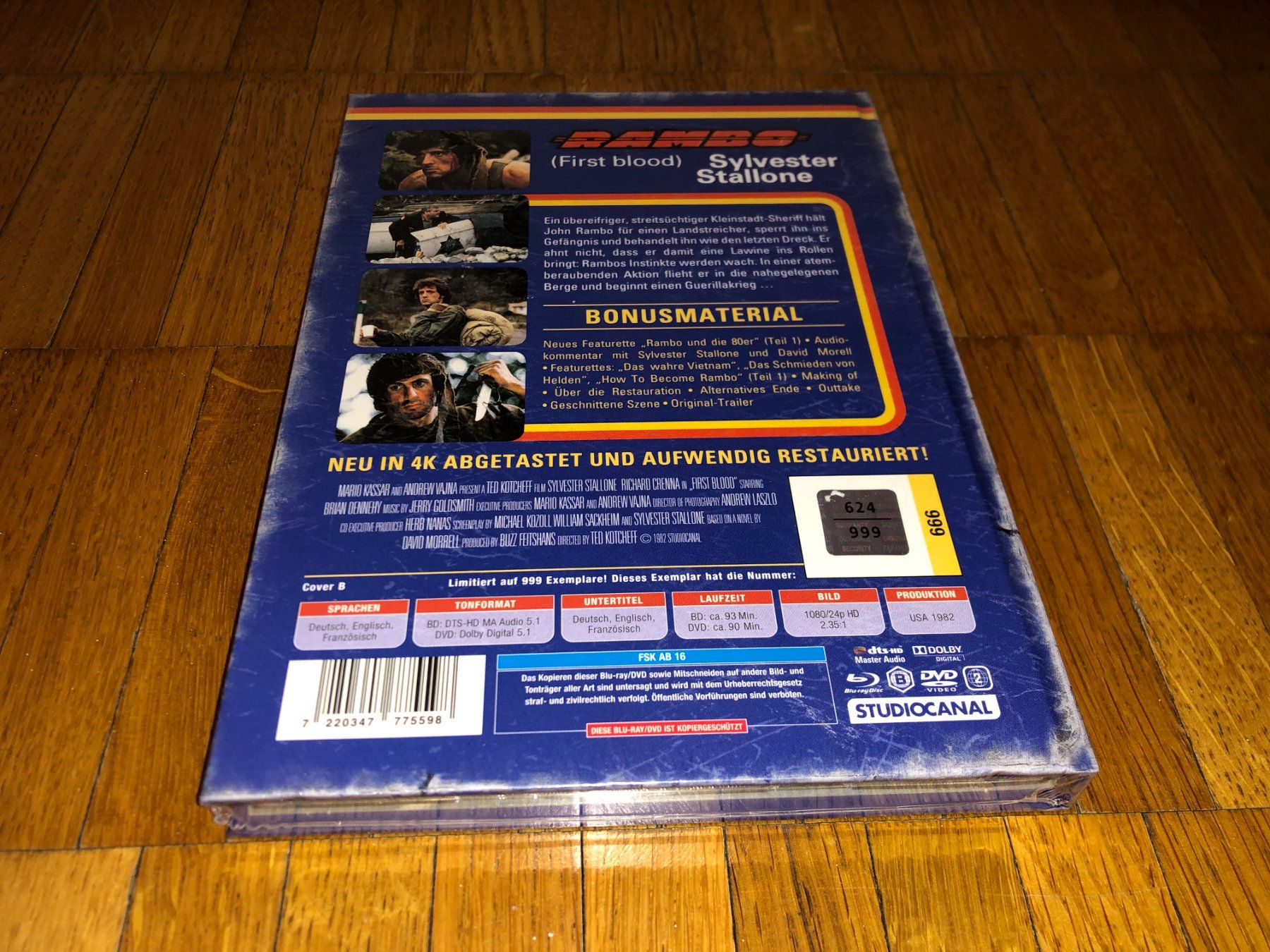 Alle DVDs: Rambo - First Blood - MEDIABOOK - B - UNCUT – Neu und originalverpackt aus Basel von havsok 1