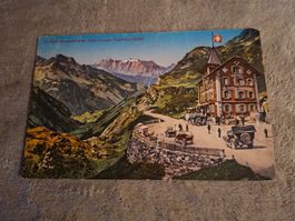 Antike Ansichtskarte Klausenpass Hotel gebraucht gelaufen