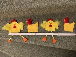 4er Set Filz Hühner Osterdeko Küken Eierwarmhalter 🐣Ki20