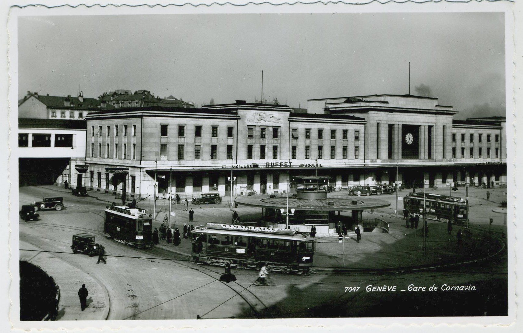 Cartoline postali: Ancienne carte postale. Genève Gare tramways – Usato da Versoix venduto da HELVETICA_1