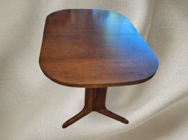 Table à rallonges vintage style scandinave en bois noyer