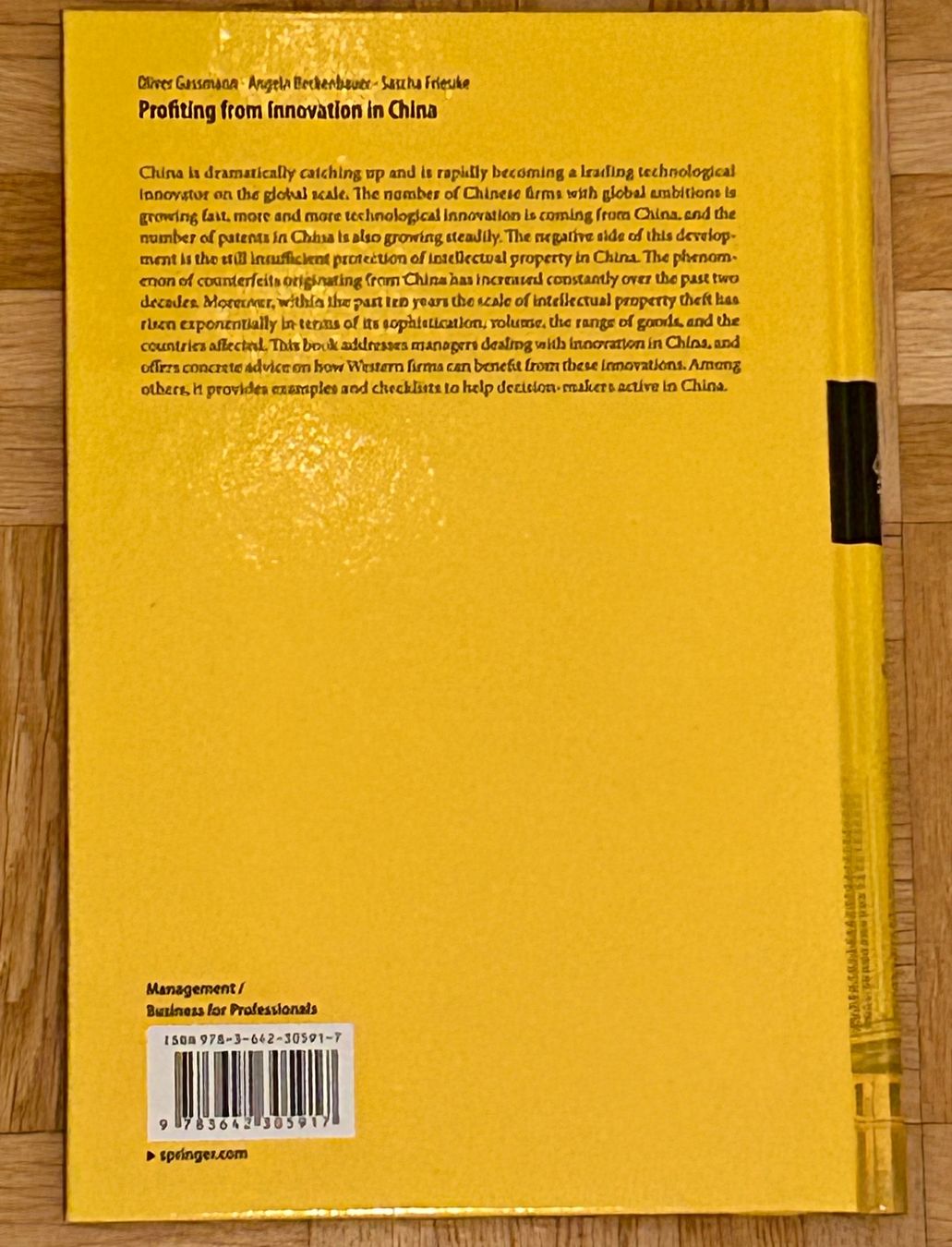 Bücher: Buch "Profiting from Innovation in China", Springer Verlag – Gebraucht aus Winterthur von dasulza 1
