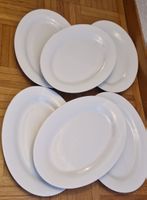 6 weisse ovale Teller guter Zustand