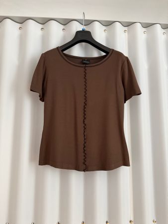Eva Kyburz Shirt, Gr. 38, braun, neuwertig