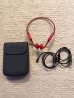 AfterShokz Aeropex Knochenschall Kopfhörer rot + 2 Ladekabel