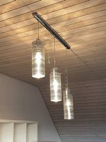 3-flammige Hängeleuchte Glas  80 cm  inkl. Leuchtmittel