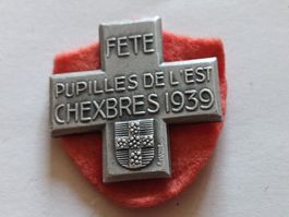 Insigne Fête Pupilles de l'Est Chexbres 1939 gymnastique 