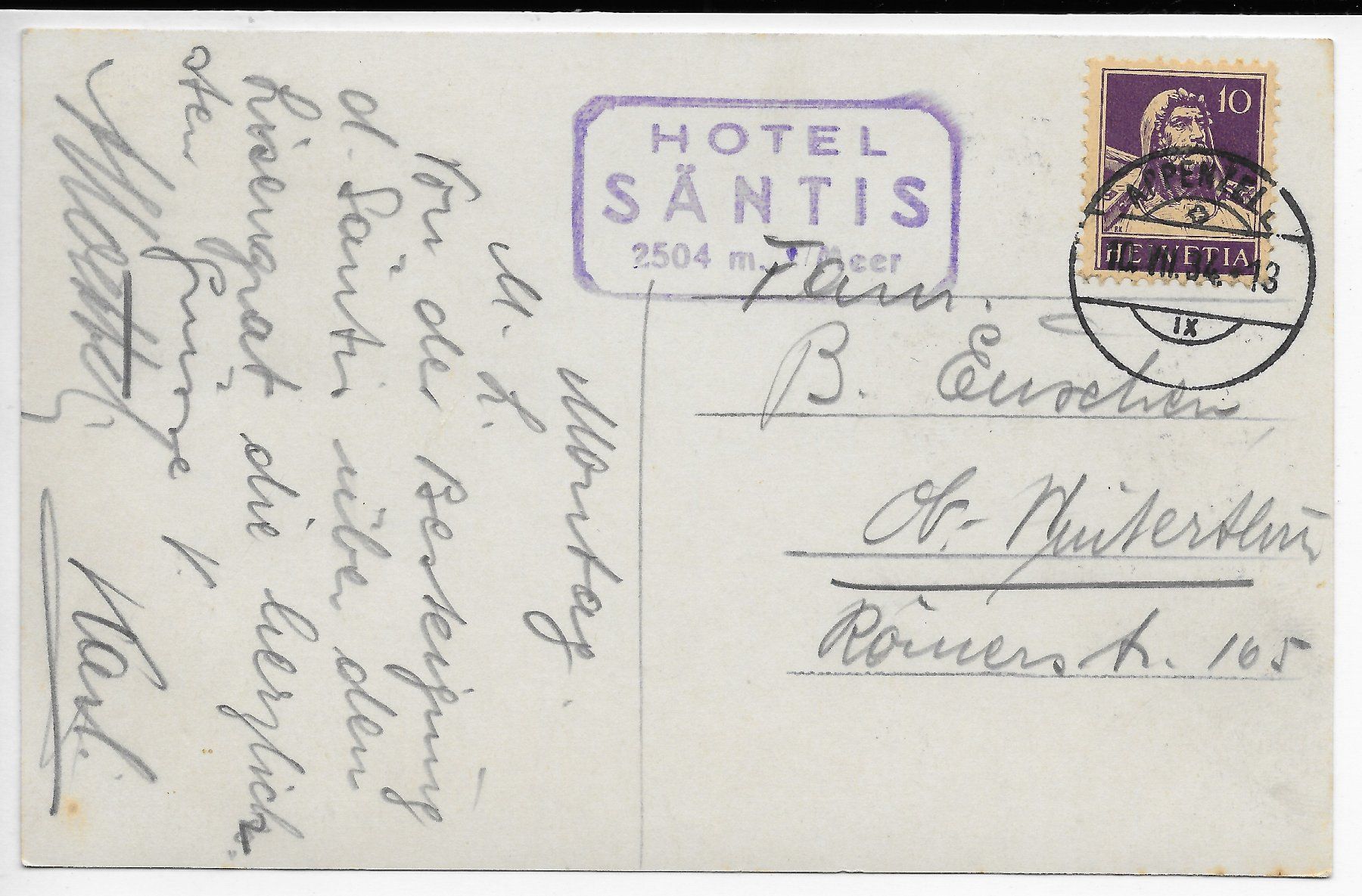 Cartoline postali: Säntis mit Hotel & Observatorium – Usato da Hefenhofen venduto da Richsalz 1