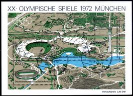 OLYMPISCHE SPIELE'72 MÜNCHEN BLOCK 7 GESTEMPELT AB50