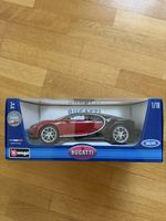 Burago Bugatti Chiron 1/18 Modellauto rot-schwarz neu