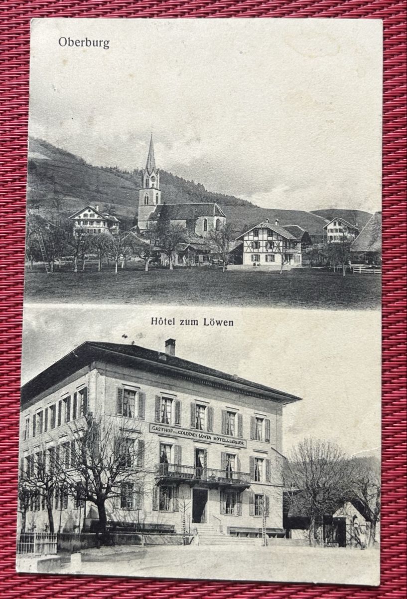 Cartoline postali: Gruss aus Oberburg 2-Bilder  – Usato da Horw venduto da Tellbub