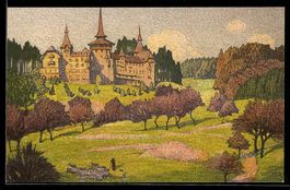 Künstler-AK Ernst E. Schlatter: Zürich, Am Dolder