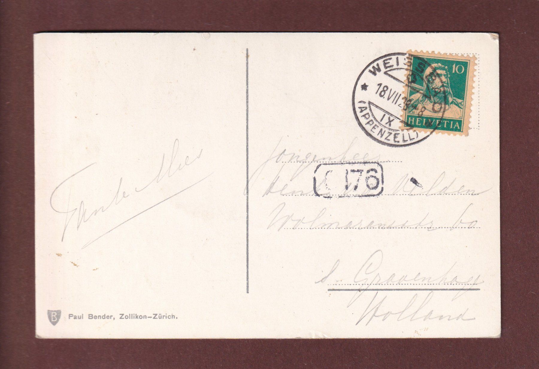 Cartoline postali: EBENALP - Säntis - Altmann - 1928 – Usato da Pully venduto da nicecards 1