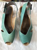 Vialis Clogs Leder Tuerkis Grösse 36 Hand Made in Spain