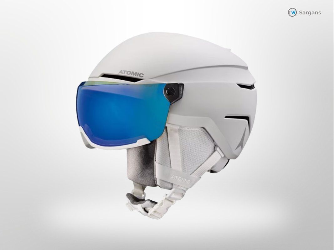 Atomic Caschi: ATOMIC, Skihelm mit  Sonnenbrille 51 - 55 cm, S – Nuovo (secondo la descrizione) da Sargans venduto da Restwert_Sargans