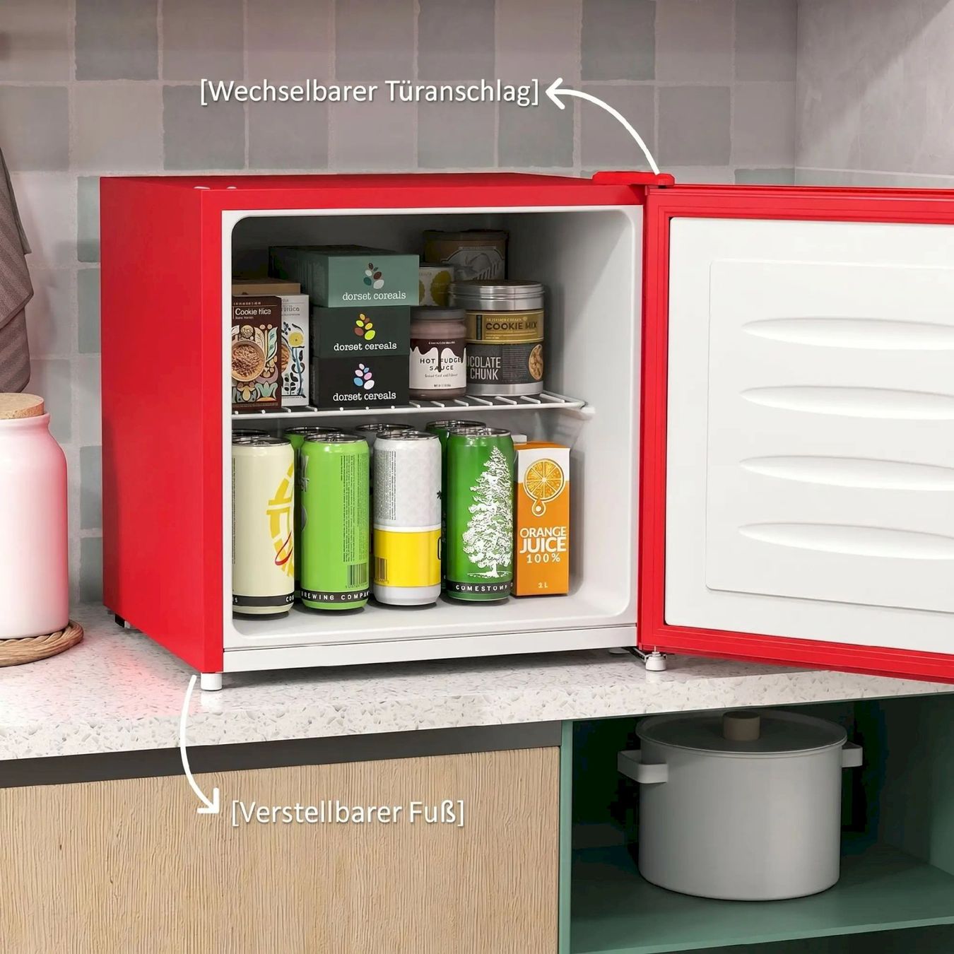 Kühlschränke & Kühlen: HOMCOM Mini-Gefrierschrank 35L rot – Neu und originalverpackt aus Bottighofen von zaap 5