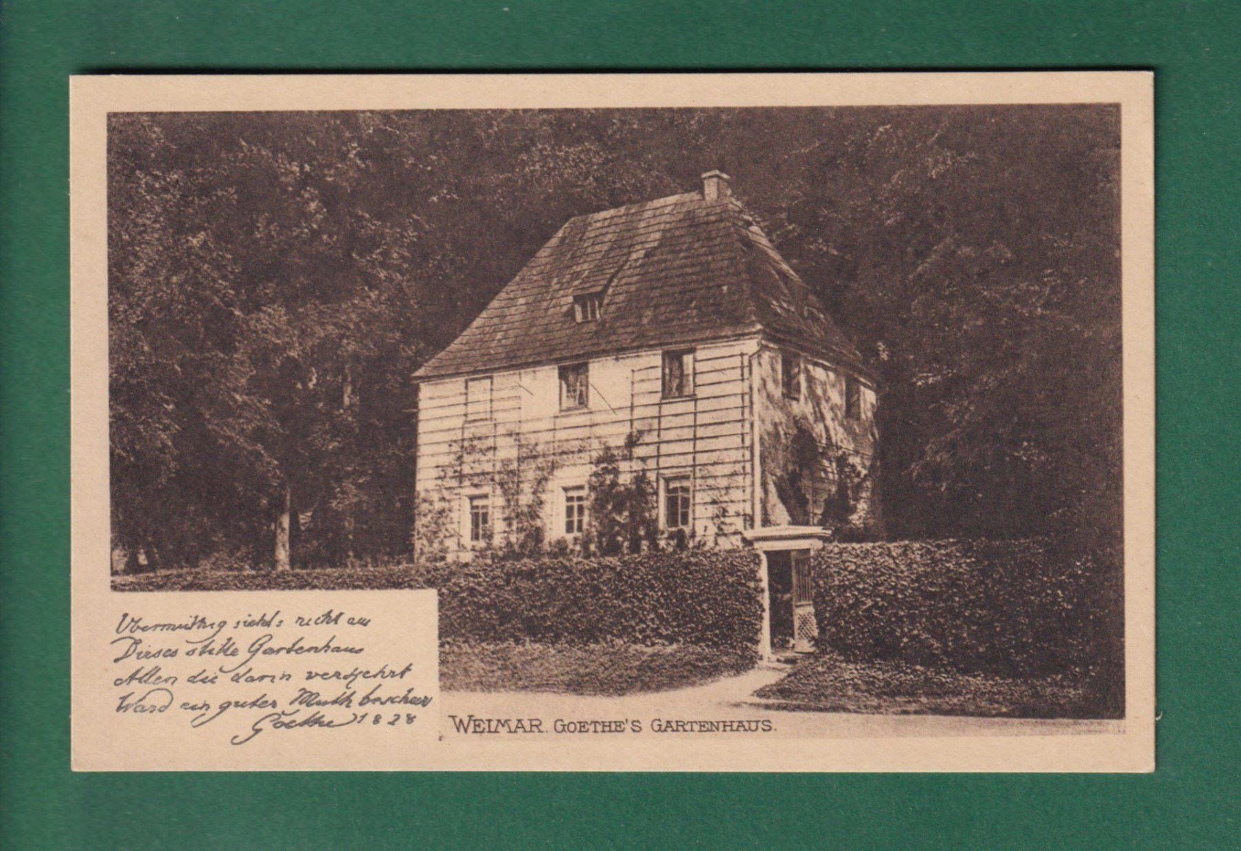 Cartoline postali: WEIMAR - Goethe's Gartenhaus – Usato da Pully venduto da nicecards-shop