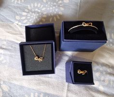 Süsses Schmuckset: Ring, Halskette & Armreif mit Schleife🎀