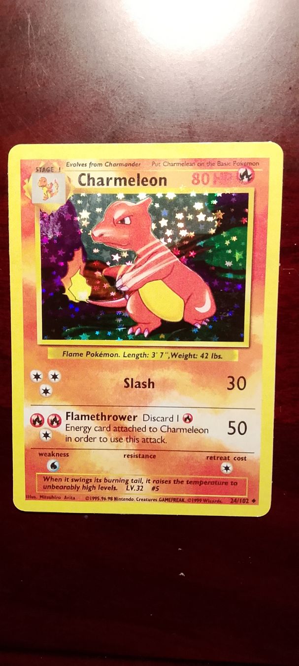 Pokémon Carte collezionabili: Pokémon Charmeleon 24/102 Base Set Shadowless – Usato da Dübendorf venduto da John1893