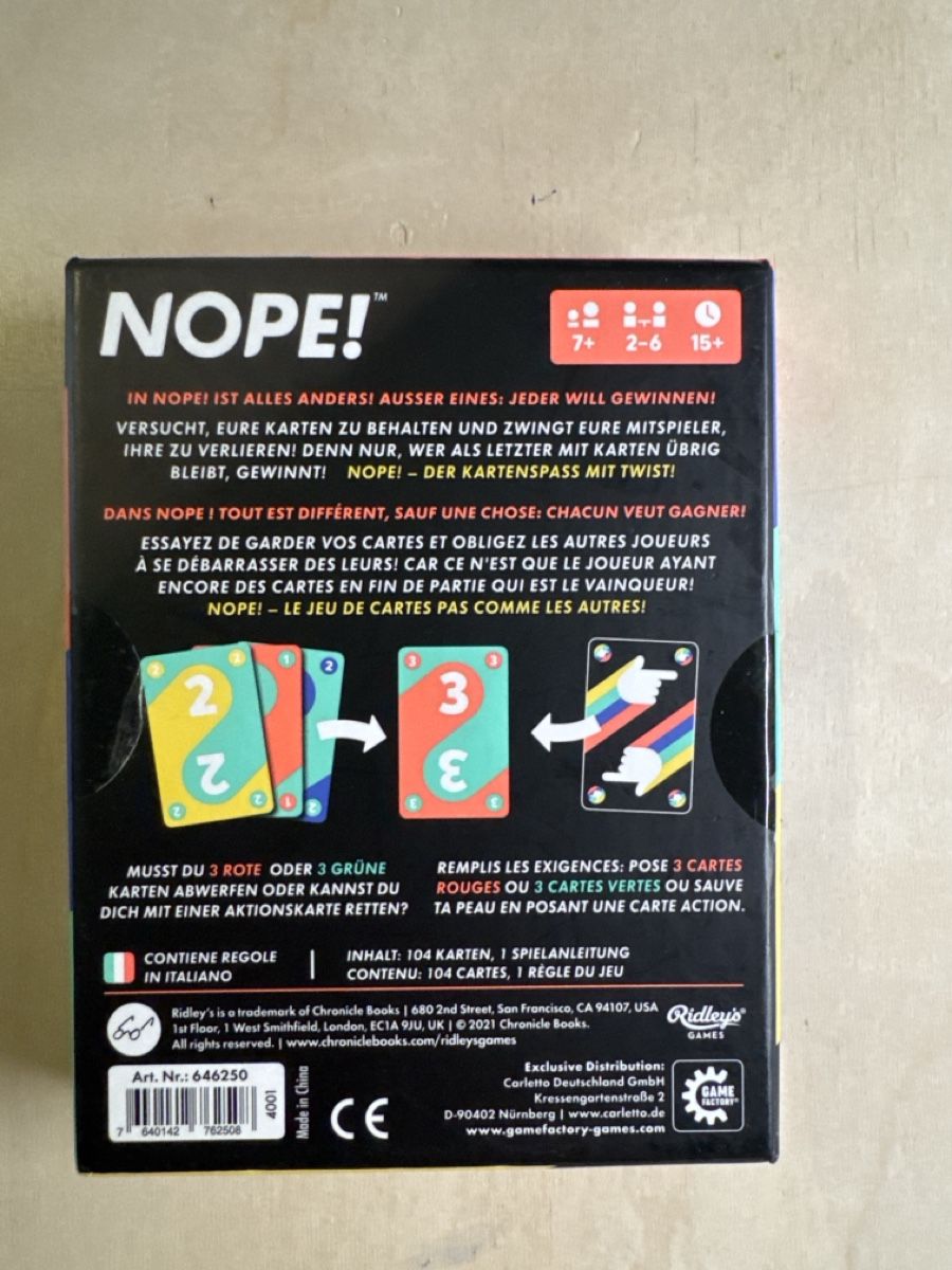Giochi: Kartenspiel Nope – Usato da Riedikon venduto da Lala28 2