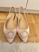Anna Field Slingpumps rosa mit Schmuckstein Grösse 39