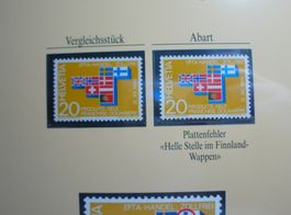 Abart 1967 **, Flaggen EFTA, "Helle Stelle Finnlandflagge"