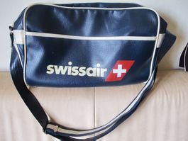 Swissair Umhängetasche  Klasssisch Blau Vintage Unisex
