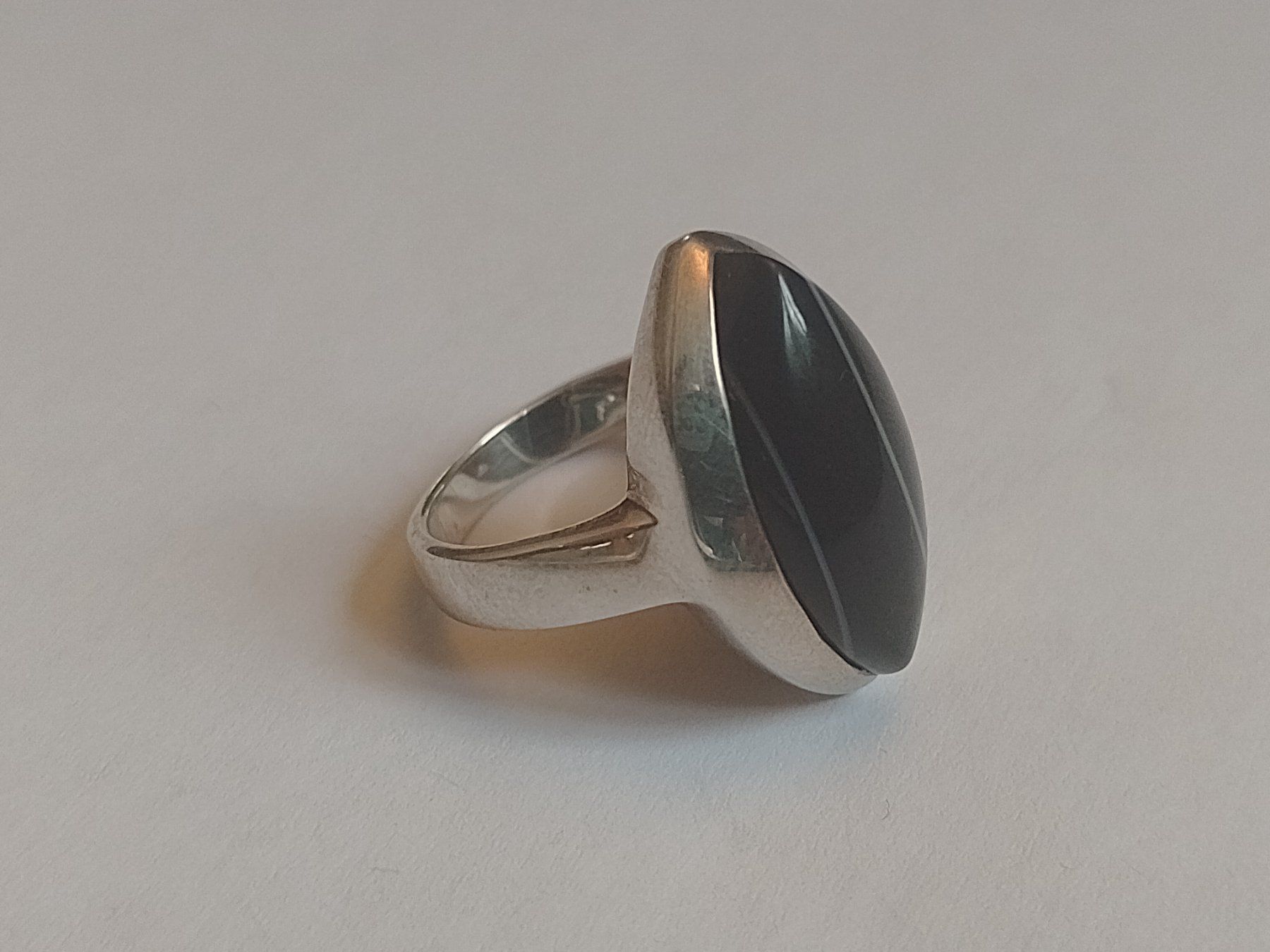 Ringe: 925 Silber Damen Ring mit schönem Edelstein schwarz – Gebraucht aus Baden von TellsKuchenhaus 1