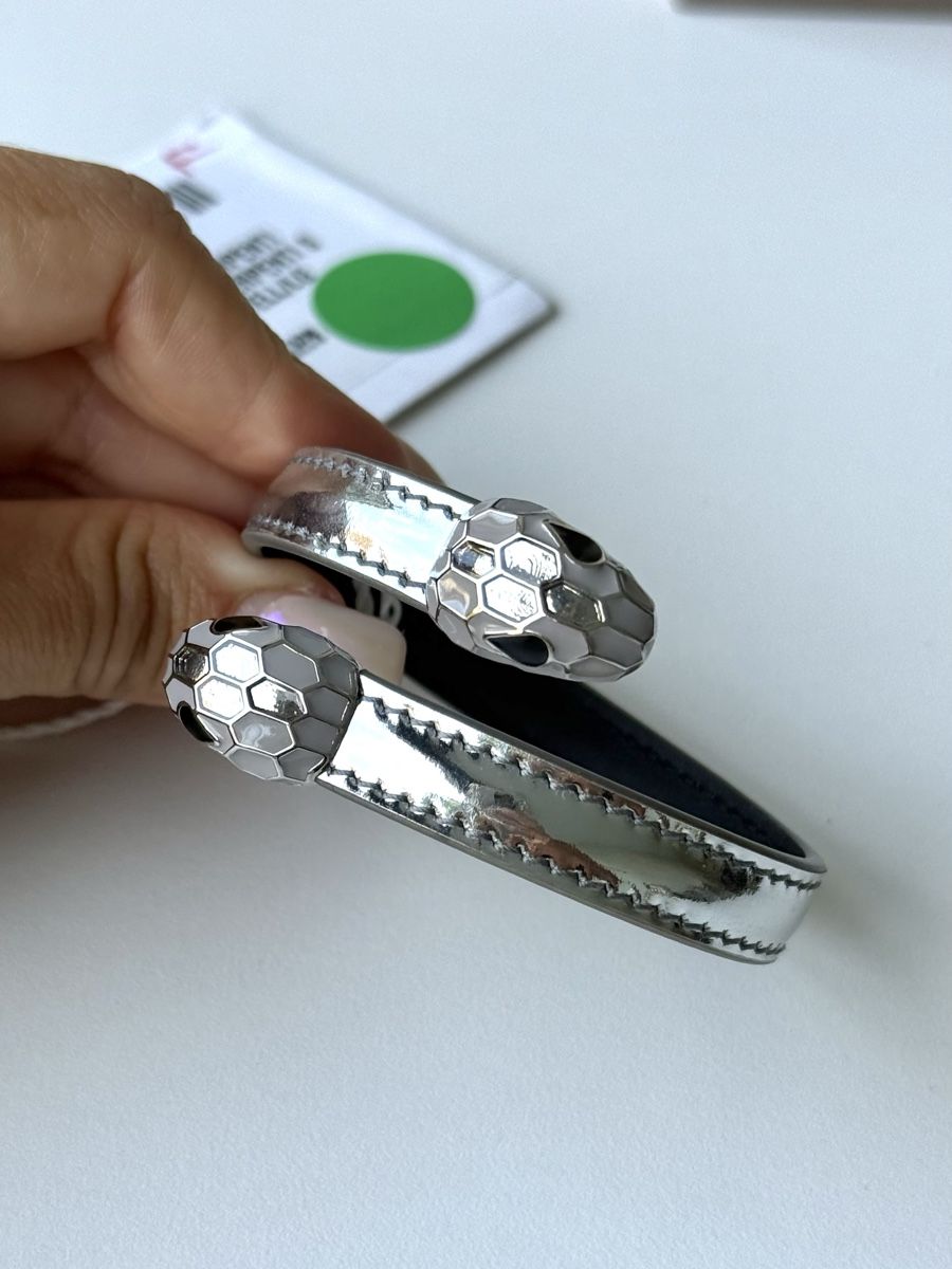 Bulgari Armbänder & -reifen: Bracciale Bvlgari Serpenti Pelle Argento Nuoro – Neu und originalverpackt aus Castagnola von BlondiePosh 3