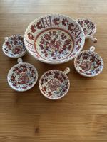 Keramik Schalen Set Hahn Muster 6 Teile guter Zustand