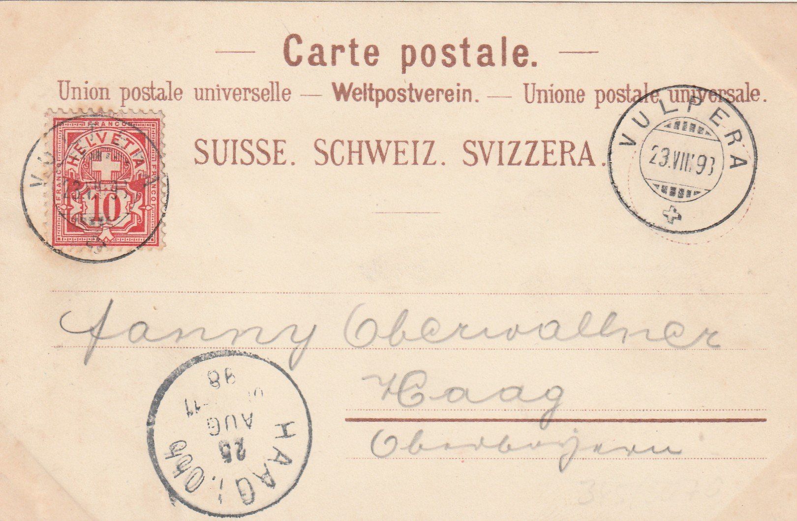 Cartoline postali: Schuls Litho – Usato da Rorschacherberg venduto da fratovi2 1
