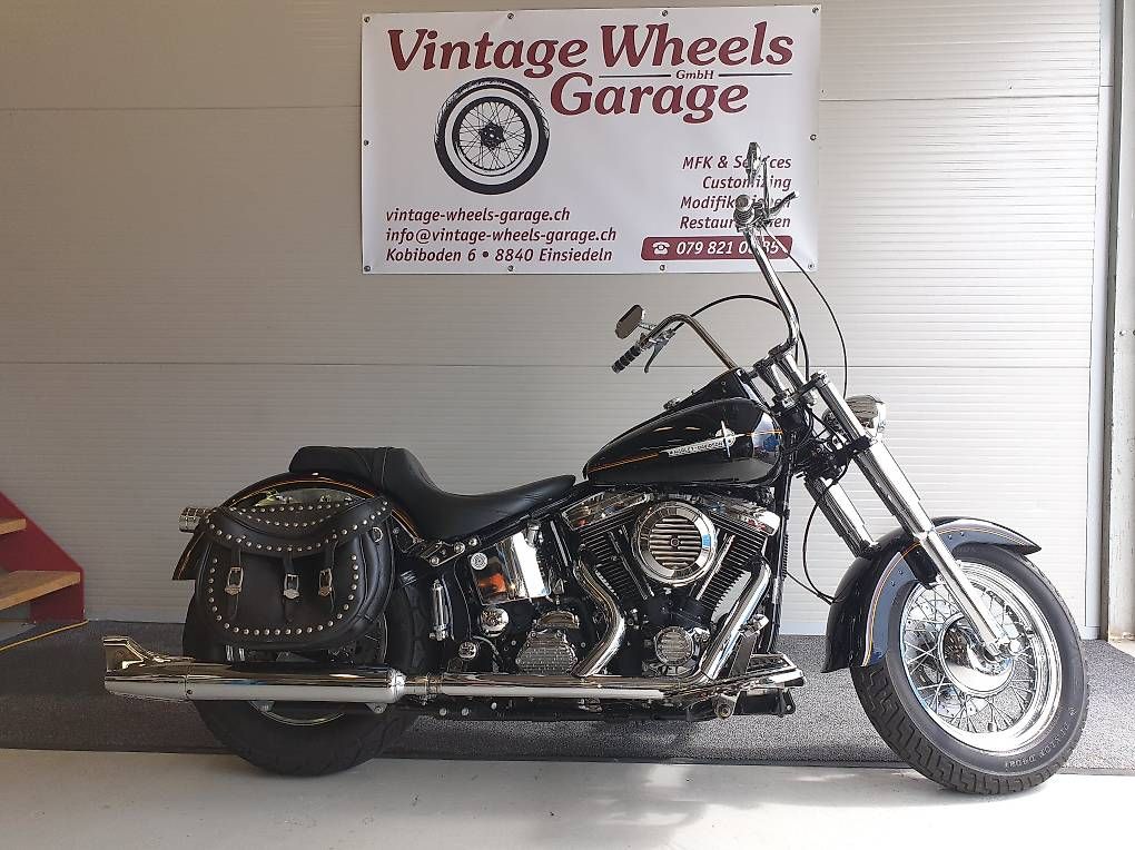 Chopper: Schöne, umgebaute Harley-Davidson FLSTF EVO – Usato da Einsiedeln venduto da Vintage-Toeff 3