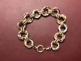Damenarmband aus 14 Karat Gelb- und Weissgold Au 585