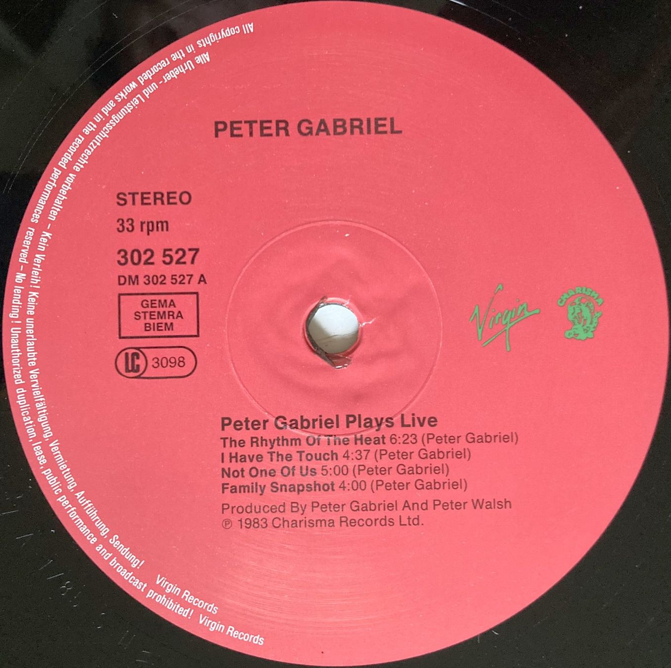 Dischi in vinile: GENESIS / PETER GABRIEL - PLAYS LIVE – Usato da Bottens venduto da hotter-than-hell 4