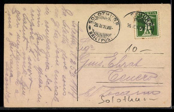Cartoline postali: Solothurn, Salle des Fêtes, Musée des  – Usato da Berlin venduto da bartko-reher 1