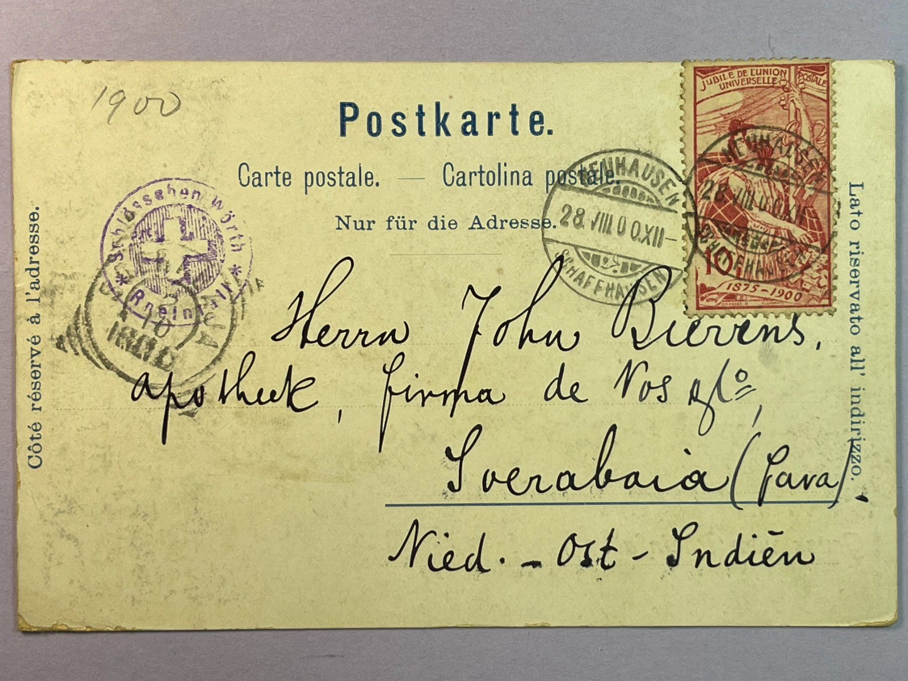 Cartoline postali: Gruss vom Rheinfall - 1900 !!! – Usato da Steg VS venduto da _vinci_ 1