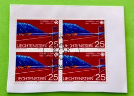 Briefmarken aus Liechtenstein 4 er Block mit Papier 