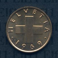 CHF___0.01 1969 stgl * nigelnagelneu! 1 Rappen