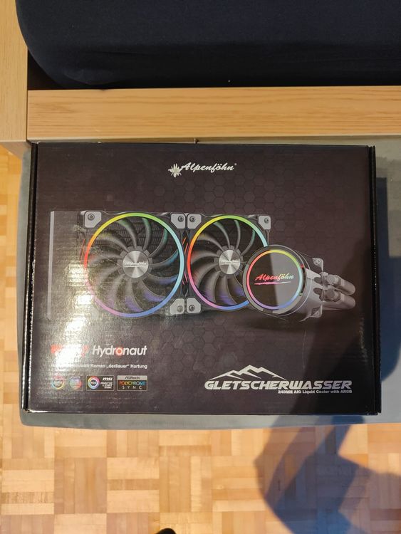 Alpenföhn Gletscherwasser 240, Kit Raffreddamento Liquido Completo Per PC, ARGB, Bianco - 4