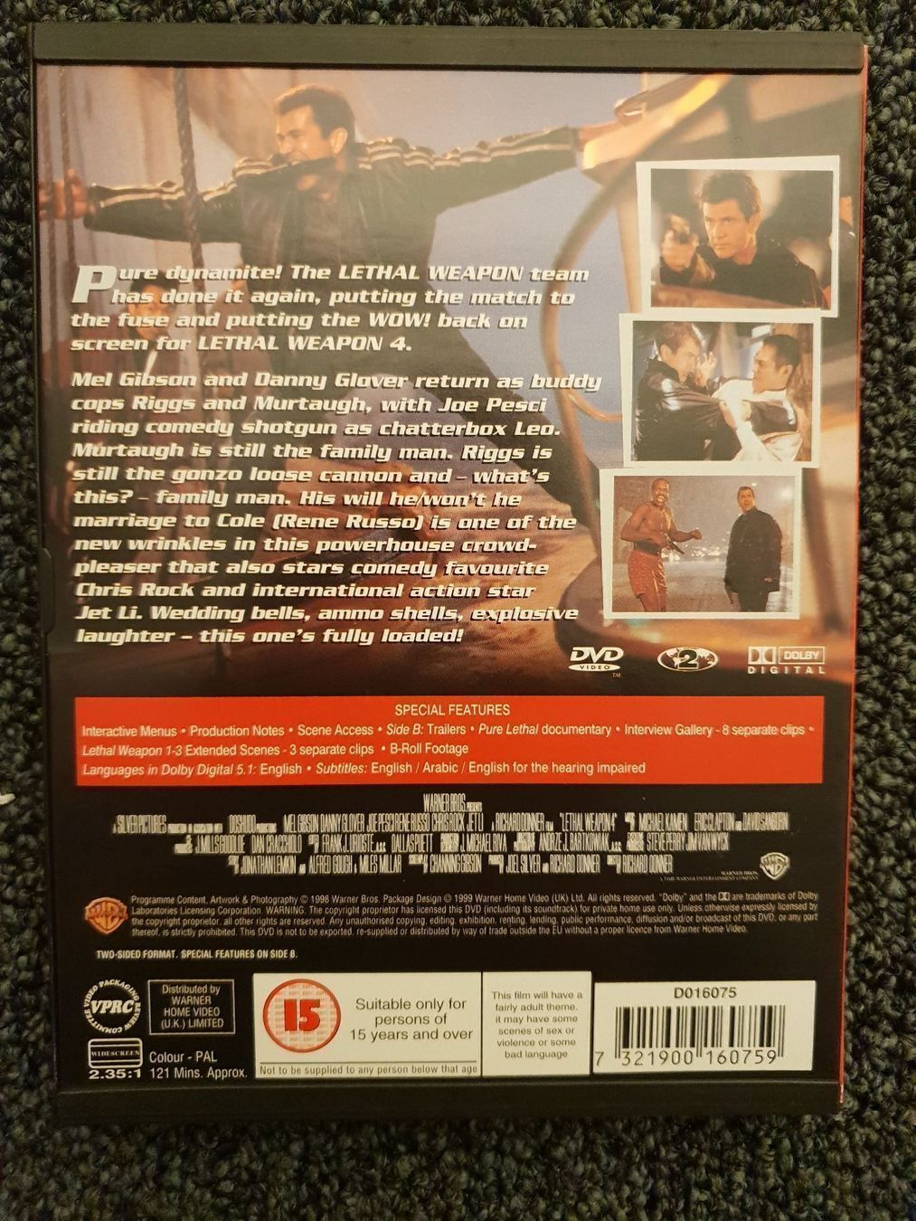 Tutti i DVDs: LETHAL WEAPON 4 (NR369) – Usato da Ruswil venduto da M71 1