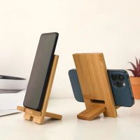 Smartphone Desktop Handy Natel Ständer Bambus ca. 8x12cm b/h